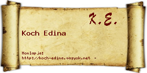 Koch Edina névjegykártya